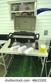 Set Up For A Tailgating Party.