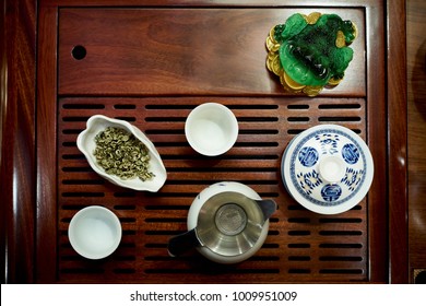 Set for a tea ceremony.