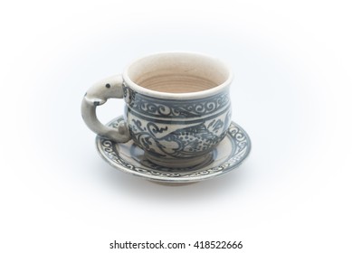 set of tea cup isolated