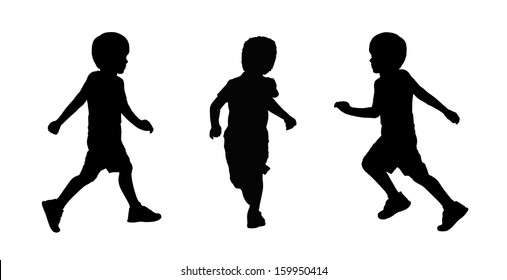 Three Children Isolated Silhouettes Images, Stock Photos & Vectors ...