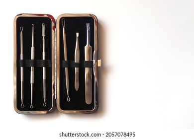 Set Of Tools. Blackhead Remover, Pimple Extractor. Tool Acne Removal Kit