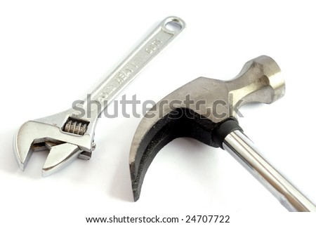 A set of tools - isolated on white