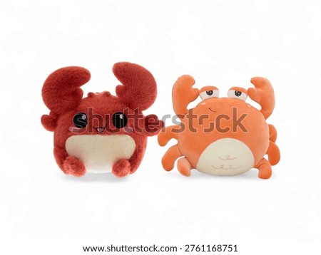 Set of two adorable stuffed crab toys for sea life lovers
