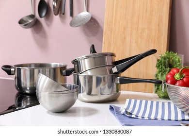Set of utensils in modern kitchen - Shutterstock ID 1330880087
