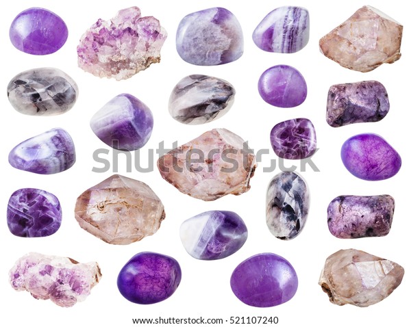 different types of amethyst crystals