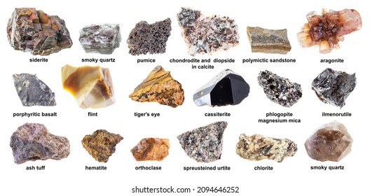 Set Various Brown Raw Stones Names Stock Photo 2094646252 | Shutterstock