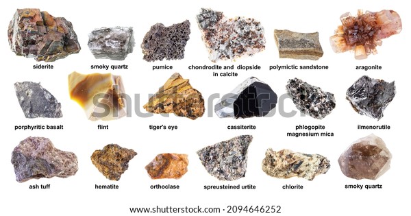 Set Various Brown Raw Stones Names Stock Photo 2094646252 | Shutterstock