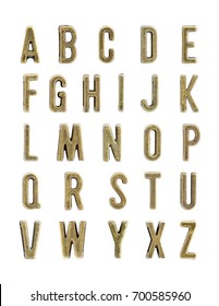 Set Vintage Copper Letters Isolated On Stock Photo 700585960 | Shutterstock