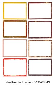 Set of vintage frames isolate, use for picture frame