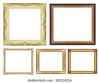 Set Vintage Golden Frame Blank Space Stock Photo 182124116 | Shutterstock