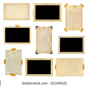 Set of vintage photos on a white background - Shutterstock ID 251549521