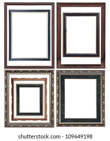 Set of Vintage picture frame, isolated with clipping path psd layer