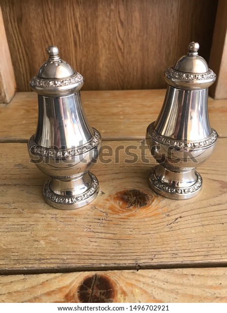 antique salt and pepper