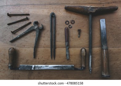 Set of vintage tools