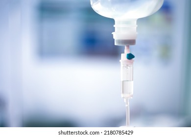 Set Vitamin Iv Fluid Intravenous Drop Saline Drip Hospital Room Medical Concept Treatment Emergency And Injection Drug Infusion Care Chemotherapy  Concept.blue Light Background Selective Focus