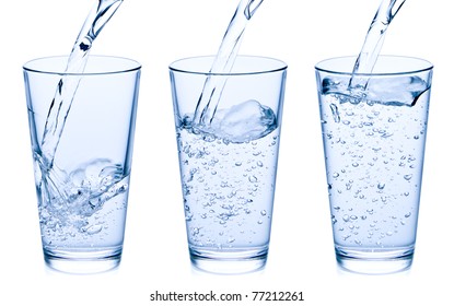 Filling Glass Water Isolated On White Stock Photo (Edit Now) 39024115