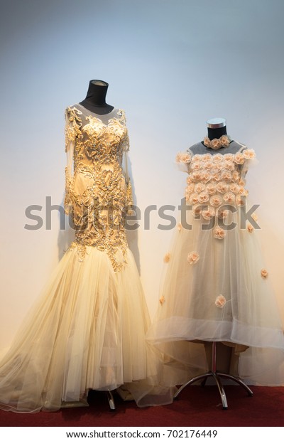 Set Wedding Dress Gown Mom Kids Stock Photo Edit Now 702176449