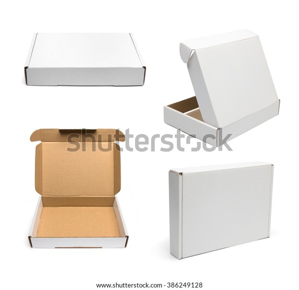 Download Set White Cardboard Boxes Boxes Mockup Stock Photo (Edit ...