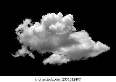 Set of white clouds or fog for design isolated on black background. - Shutterstock ID 2331612497