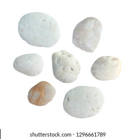 Set White Stones Isolated On White Stock Photo 1298539705 | Shutterstock