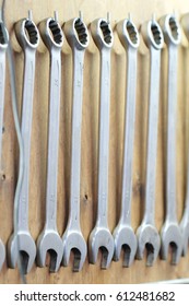 Set of wrenches on a stand