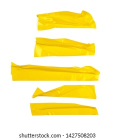 Set of yellow tapes on white background - Shutterstock ID 1427508203