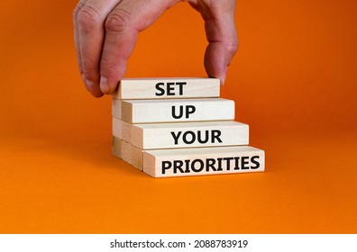 Set Your Priorities Symbol Wooden Bloks Stock Photo 2088783919 ...