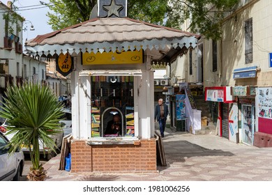 Setif - Algeria, April 7, 2021: Small Watchmaker Shop In The City Downtown.