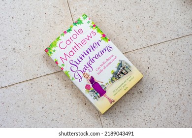 Setif, Algeria - August 11, 2022: Close Up Carole Matthews's Summer Daydreams Romance Novel On The Floor.