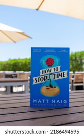 Setif, Algeria - June 9, 2021: Close Up Matt Haig's How To Stop Time Book On A Wooden Table.