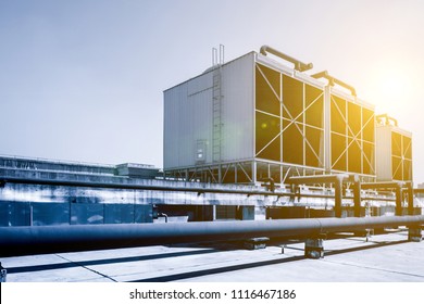 Sets Cooling Towers Data Center Building Stock Photo 1116467186 ...