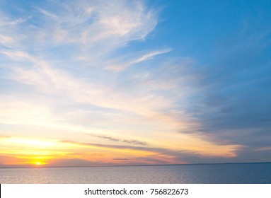 Setting into the Sea Idyllic Wallpaper  - Shutterstock ID 756822673