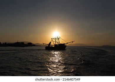 Setting Sail During The Sunset In Costa Rica