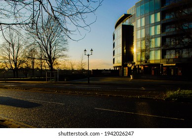 Setting Sun Chester Racecourse Cheshire 