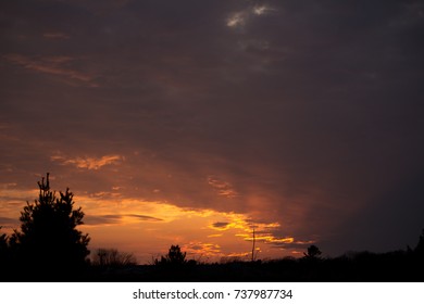 Setting Sun In Grand Traverse County