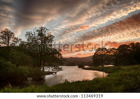 Similar – Image, Stock Photo Sunrise at the lake Senses