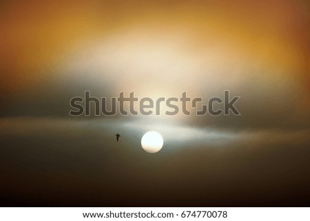 700 X released to freedom|tree silhouette in foreground, red hot air balloon floating in evening sky