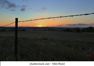 Setting Sun In Parker, Colorado.