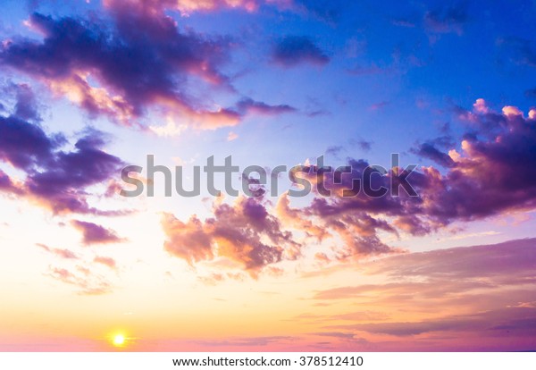 Setting Sun Sunset Sky Stock Photo (Edit Now) 378512410
