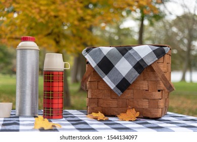 Setting The Table For A Stylish Picnic In Fall Using Cute Vintage Items