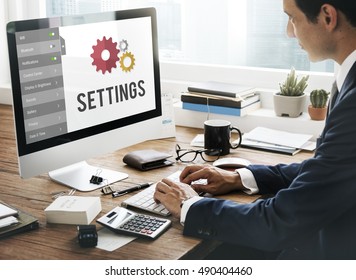 Settings Configuration Setup Tools Concept - Shutterstock ID 490404460