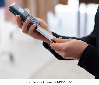Settle your payment in an instant and with ease. Closeup shot of an unrecognisable woman using a credit card machine in a store. - Shutterstock ID 2143513351
