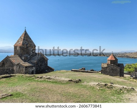 Sevanavank Monastery on the shote of Lake Sevan in Armenia