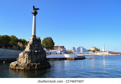 Sevastopol bay. Monument to the scuttled ships - Shutterstock ID 2174697607