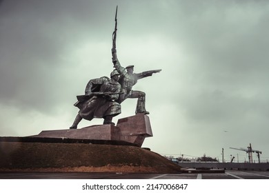 Sevastopol, Crimea - March 17, 2021: Soldier and Sailor monument in Sevastopol