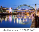 The seven bridges spanning over the wide Tyne create together the most characteristic view of the city of Newcastle.