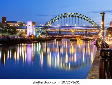 The Seven Bridges Spanning Over The Wide Tyne Create Together The Most Characteristic View Of The City Of Newcastle.