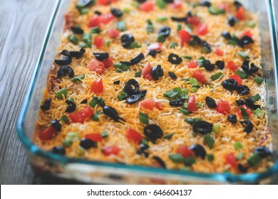 Seven Layer Bean Dip Homemade