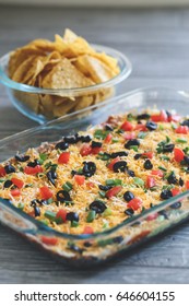 Seven Layer Bean Dip And Tortilla Chips