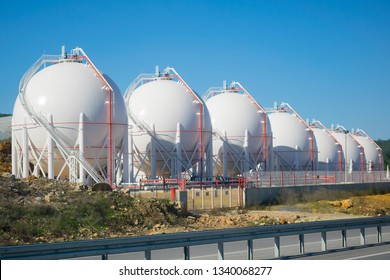 Seven LPG Storage Tanks 